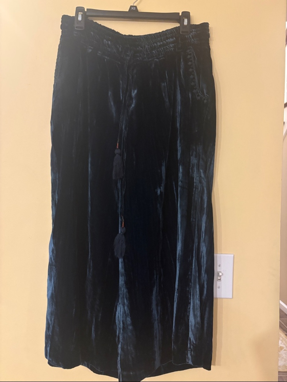 Anthropologie Velvet Elastic Waist Pants
